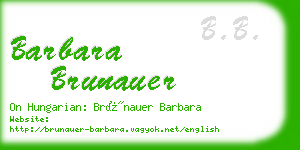 barbara brunauer business card